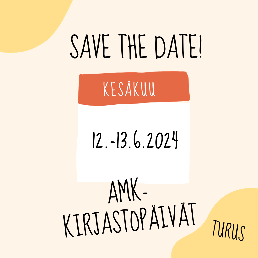 Save the Date! AMK-kirjastopäivät Turussa 12.-13.6.2024